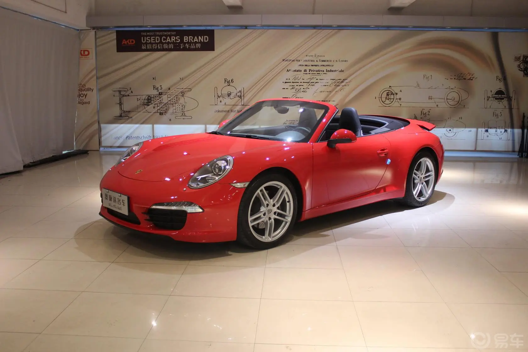 保时捷911Carrera Cabriolet 3.4L侧前45度车头向左水平