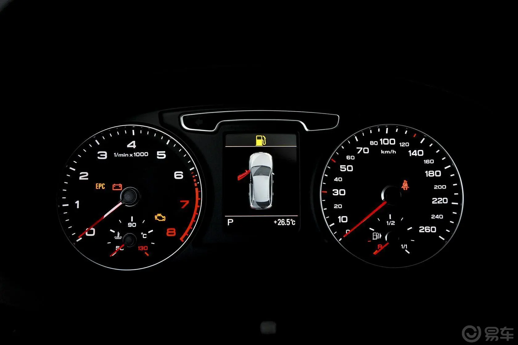 奥迪Q3(进口)40 TFSI quattro 越野型仪表盘背光显示