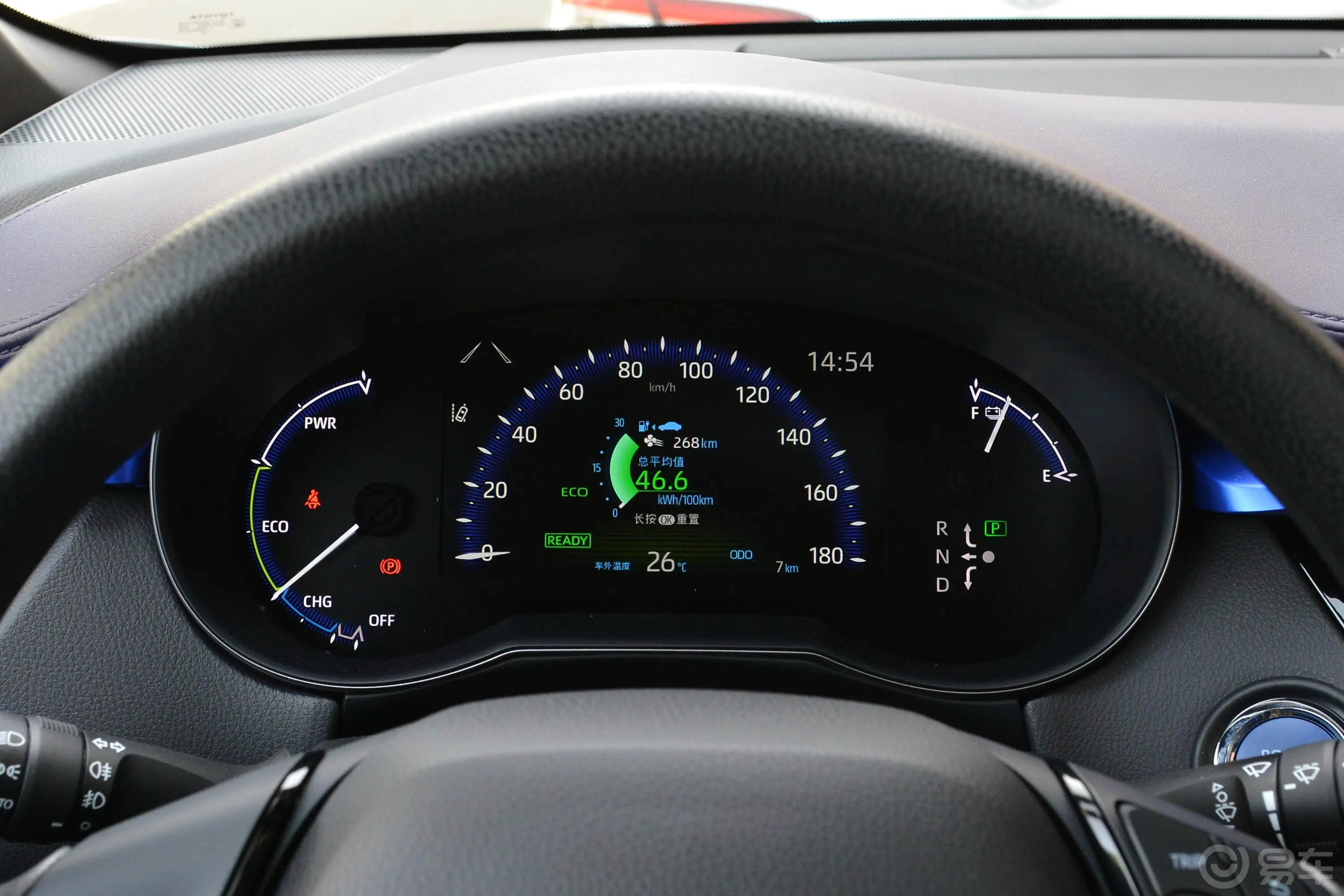 丰田C-HR EV豪华天窗版仪表盘