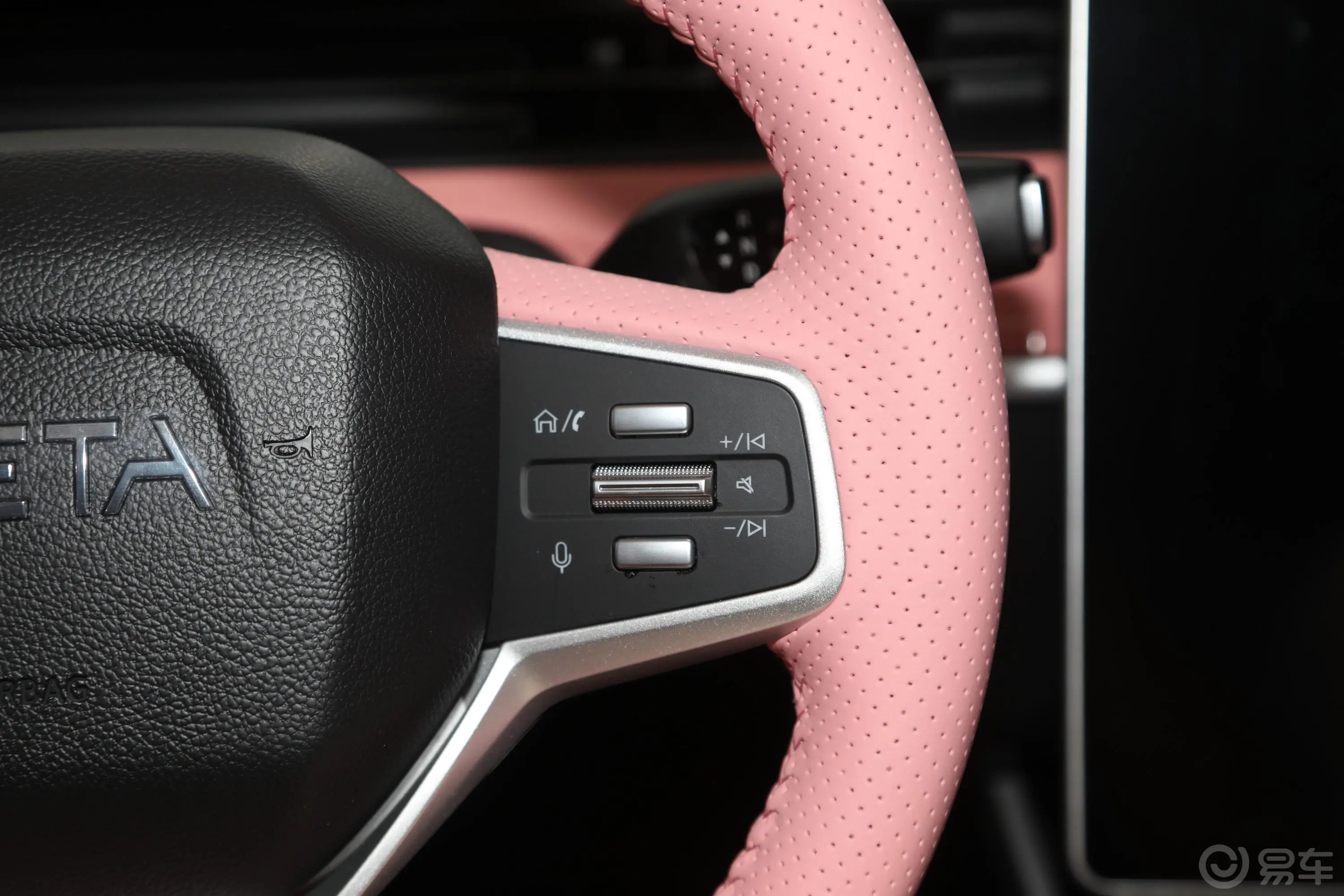 哪吒V潮 400 Lite 粉色定制款 三元锂右侧方向盘功能按键
