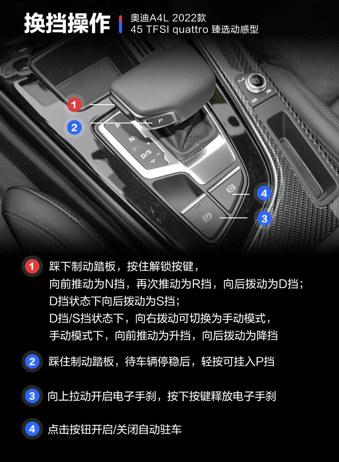 奥迪A4L45 TFSI quattro 臻选动感型