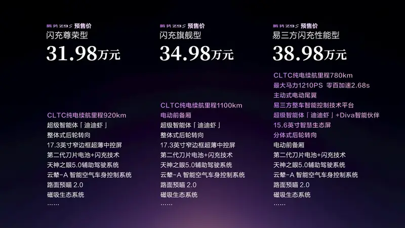 全球第一纯电续航1100km，全球第一9分钟充饱，腾势Z9S终结续航焦