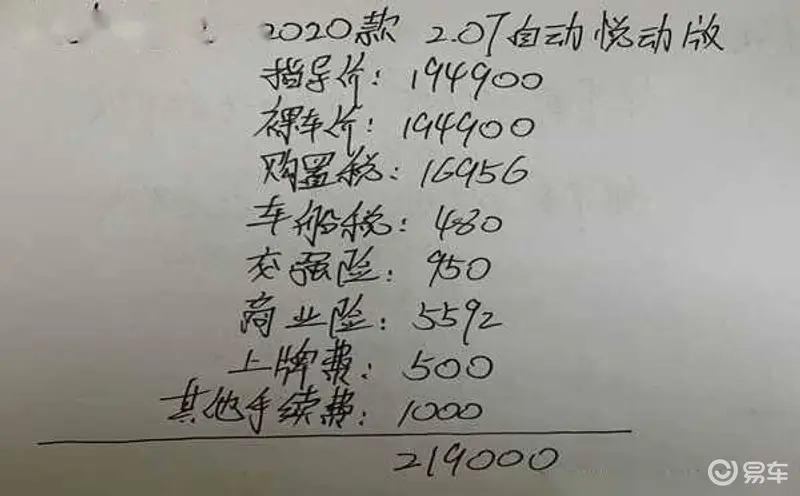 而如果是以首付30%、分24期的贷款形式购车，那么贷款金额是136,430元，手续