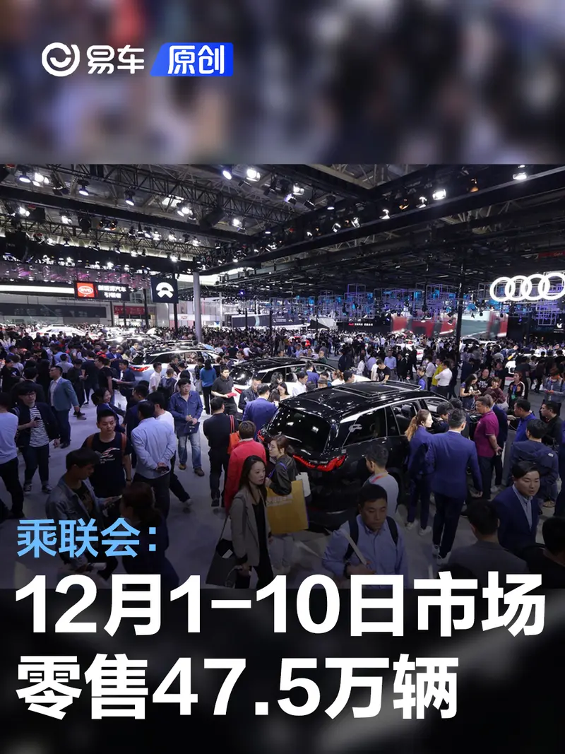 乘联会：12月1-10日乘用车市场零售47.5万辆 同比增长7%